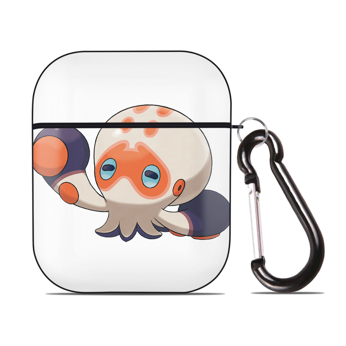 （画像用） ポケットモンスター Pokémon AirPods 第2世代保護ケース ハードシェル ブラック 耐衝撃・防指紋・カラビナ付き