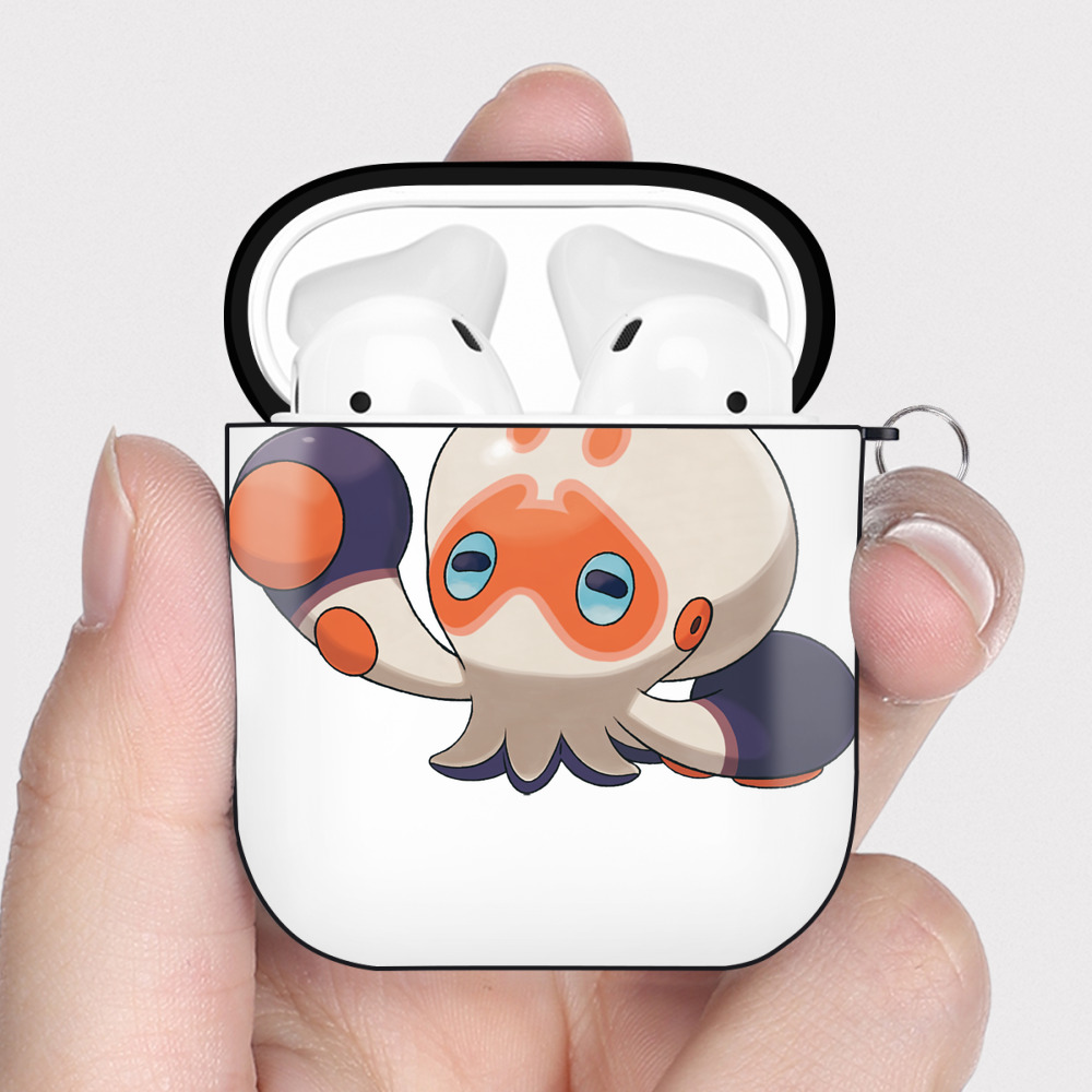 （画像用） ポケットモンスター Pokémon AirPods 第2世代保護ケース ハードシェル ブラック 耐衝撃・防指紋・カラビナ付き