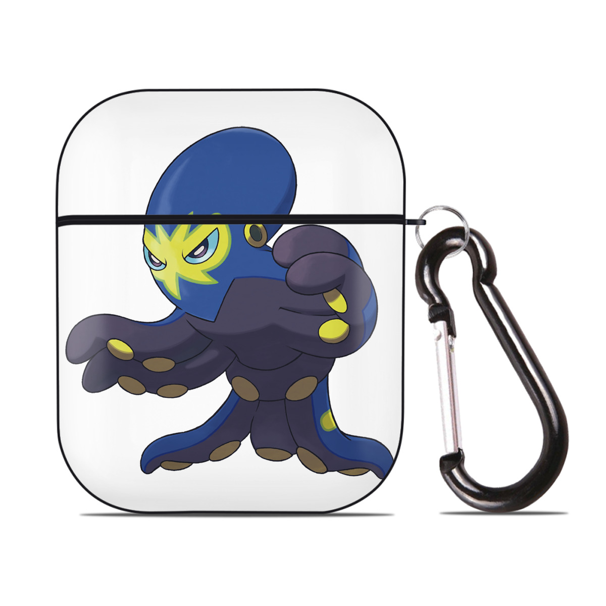 （画像用） ポケットモンスター Pokémon AirPods 第2世代保護ケース ハードシェル ブラック 耐衝撃・防指紋・カラビナ付き