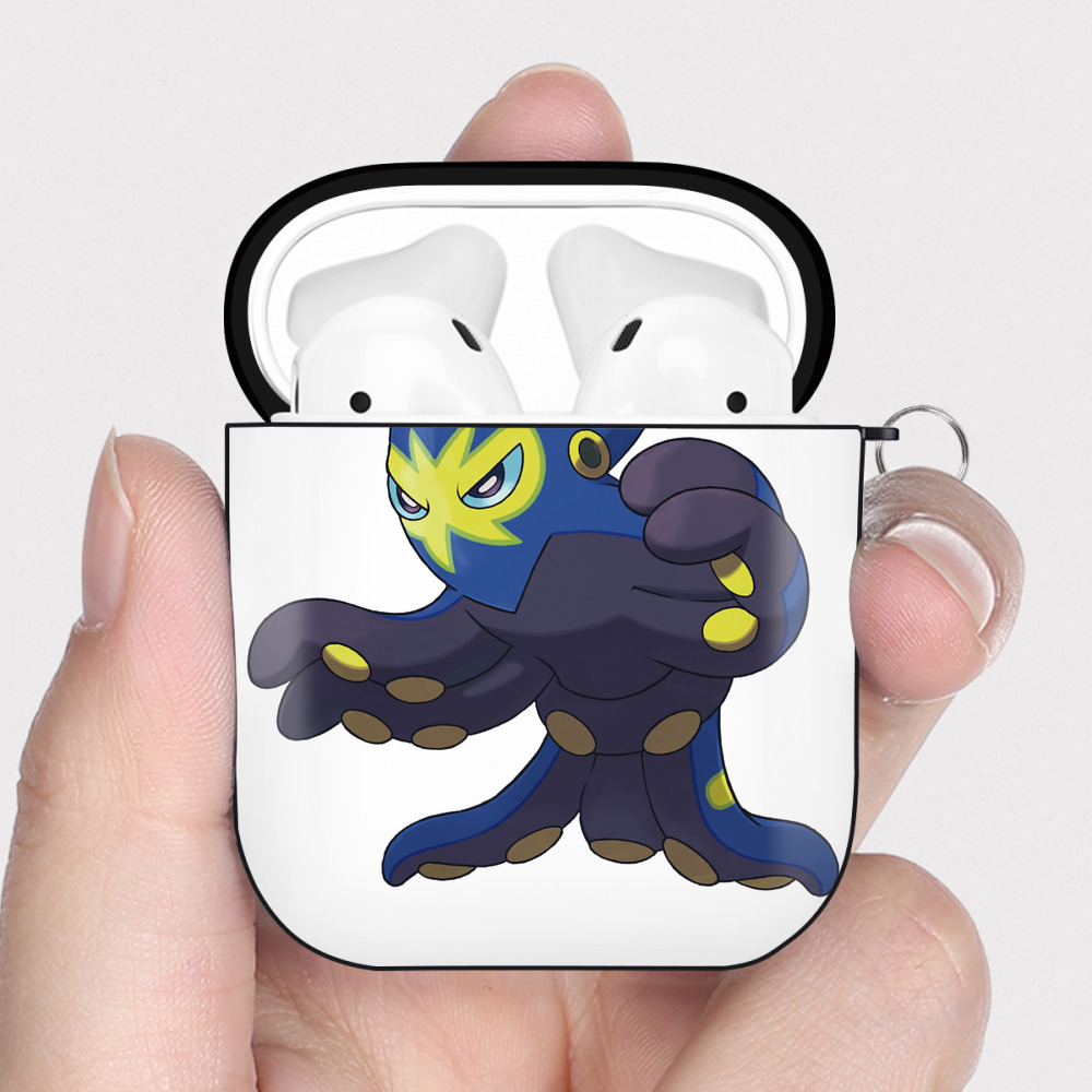 （画像用） ポケットモンスター Pokémon AirPods 第2世代保護ケース ハードシェル ブラック 耐衝撃・防指紋・カラビナ付き