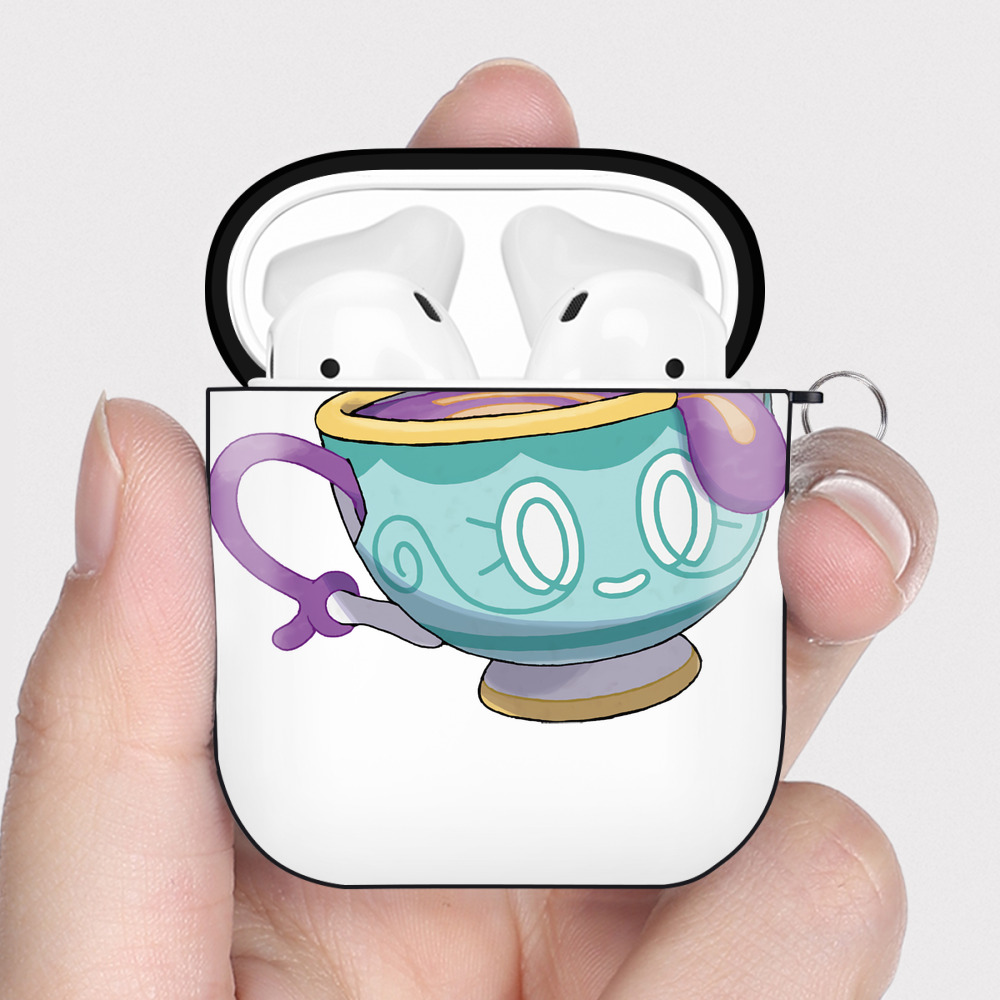 （画像用） ポケットモンスター Pokémon AirPods 第2世代保護ケース ハードシェル ブラック 耐衝撃・防指紋・カラビナ付き