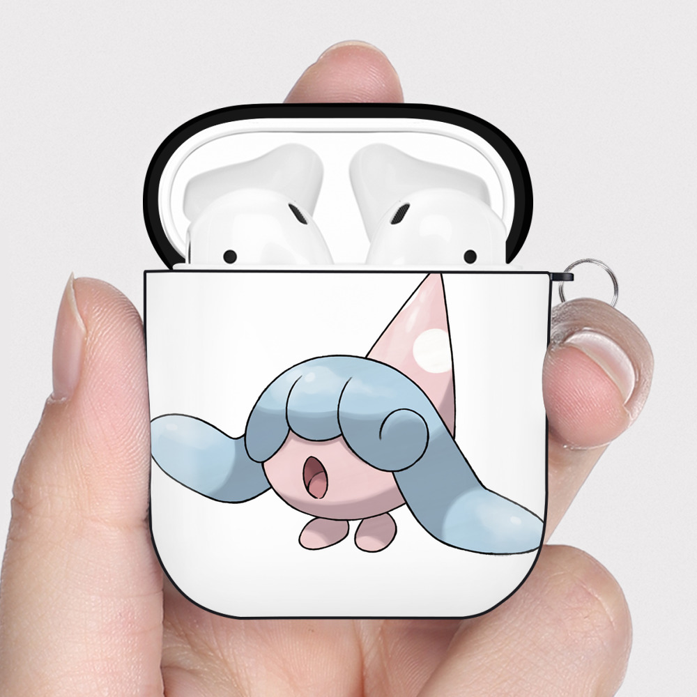 （画像用） ポケットモンスター Pokémon AirPods 第2世代保護ケース ハードシェル ブラック 耐衝撃・防指紋・カラビナ付き