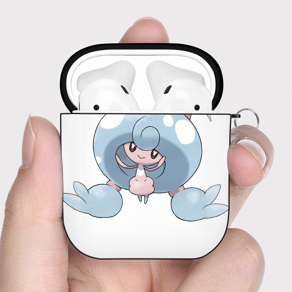 （画像用） ポケットモンスター Pokémon AirPods 第2世代保護ケース ハードシェル ブラック 耐衝撃・防指紋・カラビナ付き
