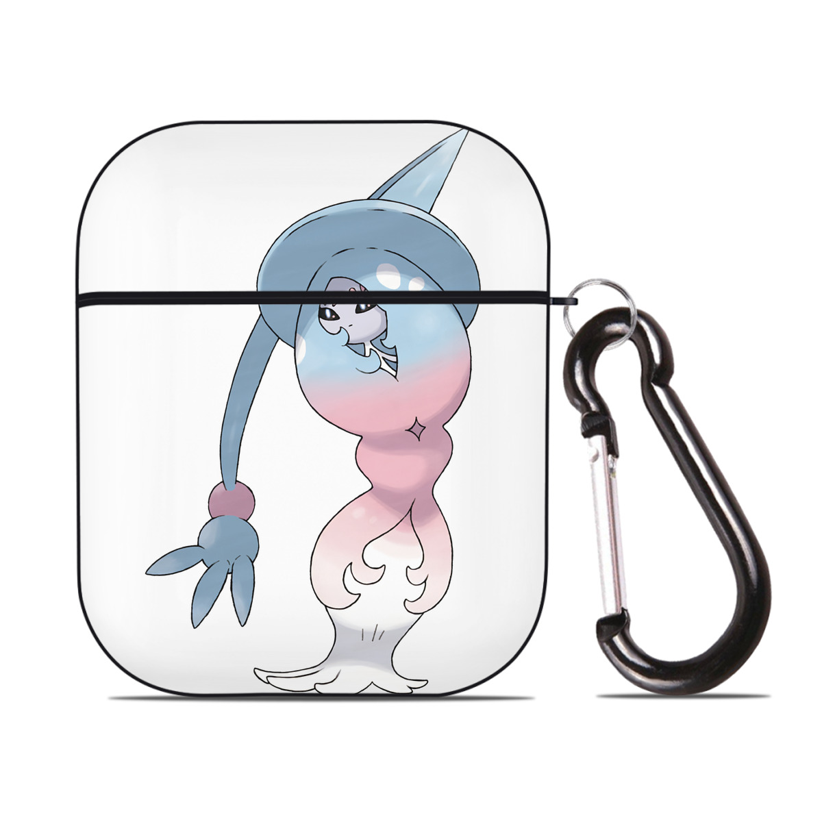 （画像用） ポケットモンスター Pokémon AirPods 第2世代保護ケース ハードシェル ブラック 耐衝撃・防指紋・カラビナ付き