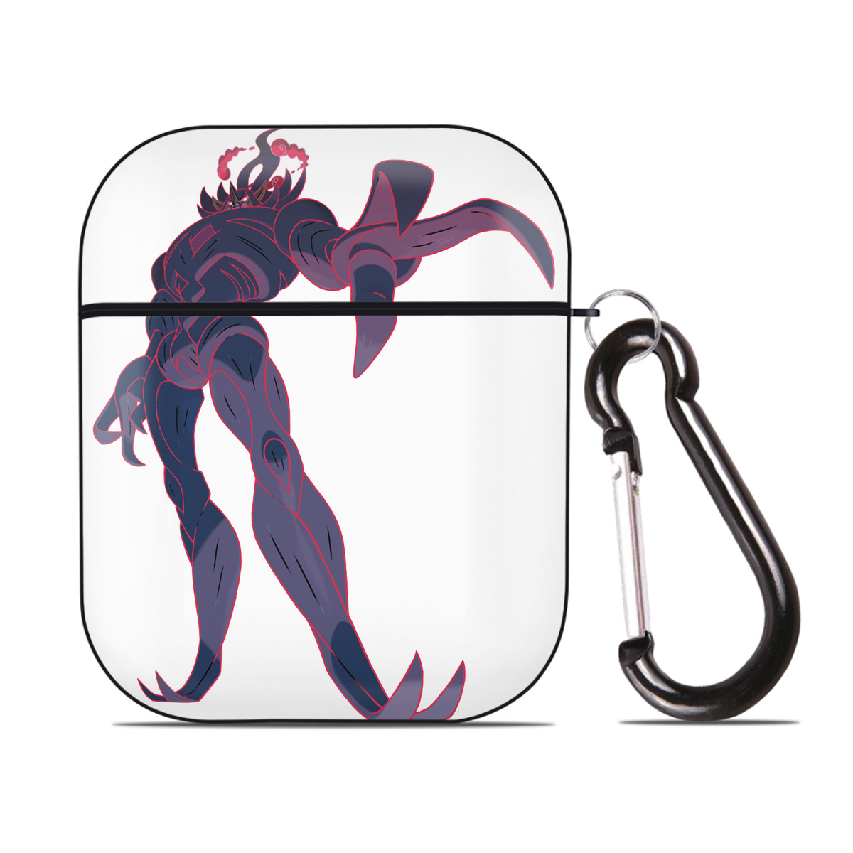 （画像用） ポケットモンスター Pokémon AirPods 第2世代保護ケース ハードシェル ブラック 耐衝撃・防指紋・カラビナ付き