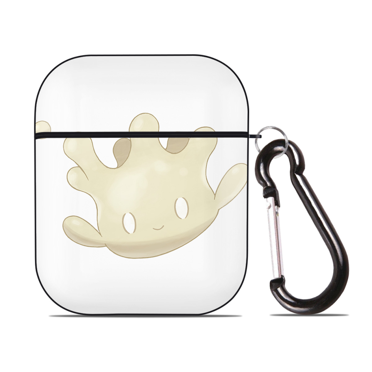 （画像用） ポケットモンスター Pokémon AirPods 第2世代保護ケース ハードシェル ブラック 耐衝撃・防指紋・カラビナ付き