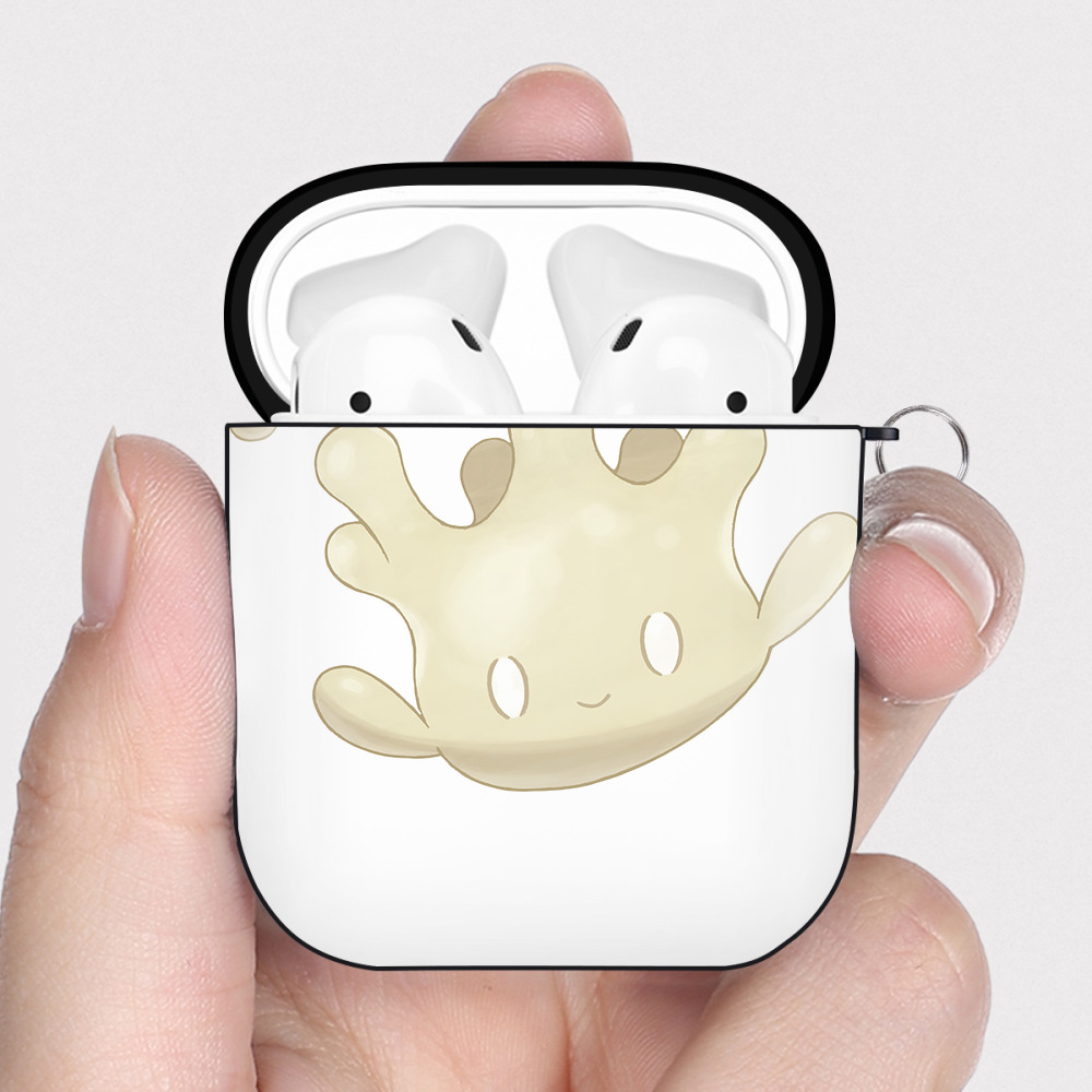 （画像用） ポケットモンスター Pokémon AirPods 第2世代保護ケース ハードシェル ブラック 耐衝撃・防指紋・カラビナ付き