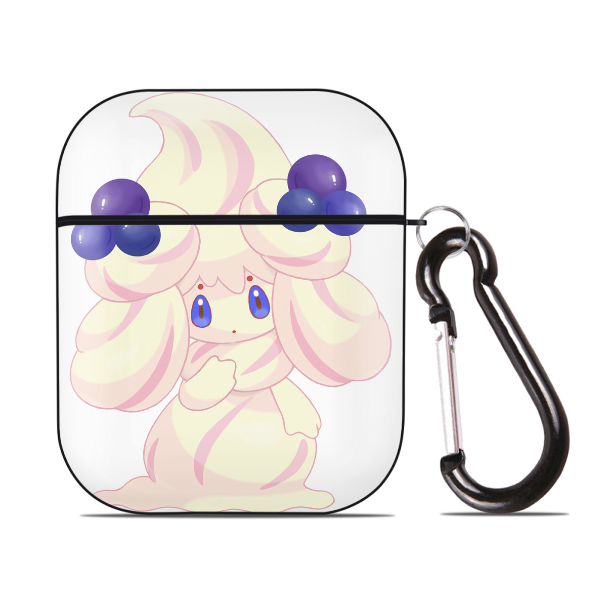 （画像用） ポケットモンスター Pokémon AirPods 第2世代保護ケース ハードシェル ブラック 耐衝撃・防指紋・カラビナ付き