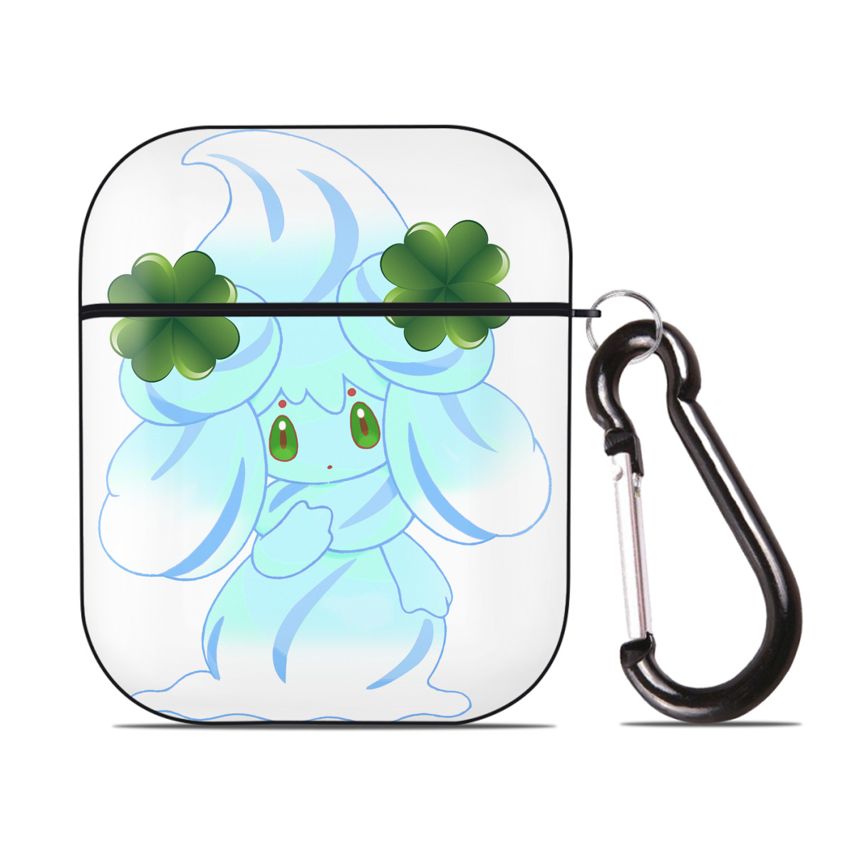 （画像用） ポケットモンスター Pokémon AirPods 第2世代保護ケース ハードシェル ブラック 耐衝撃・防指紋・カラビナ付き
