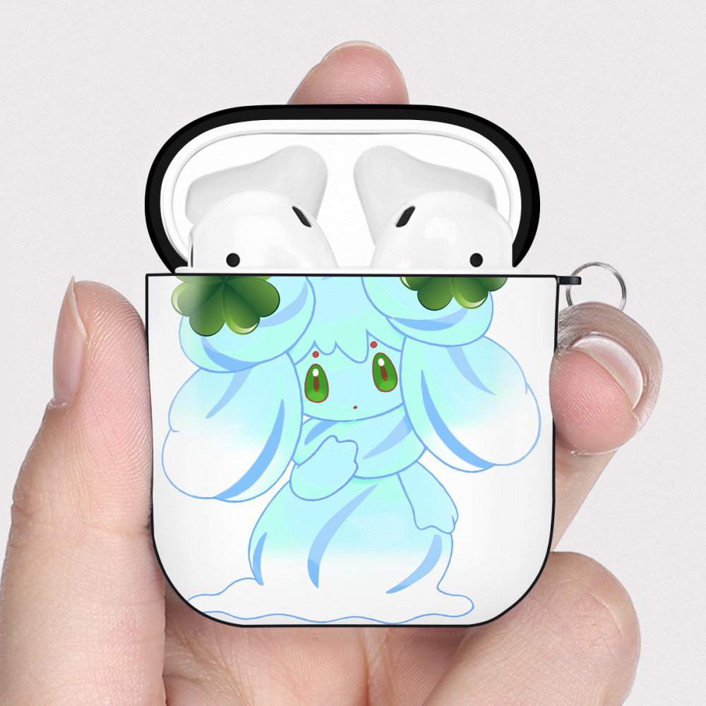 （画像用） ポケットモンスター Pokémon AirPods 第2世代保護ケース ハードシェル ブラック 耐衝撃・防指紋・カラビナ付き