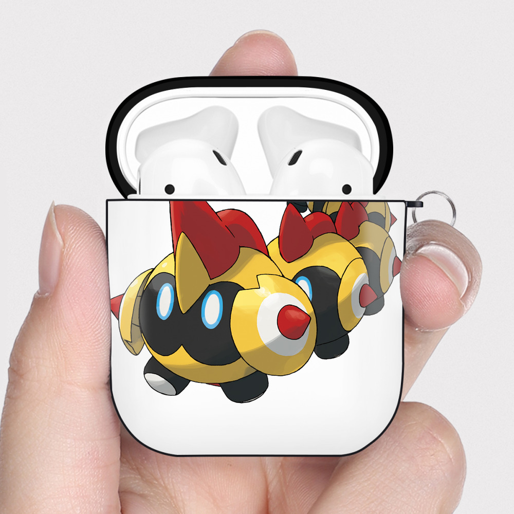 （画像用） ポケットモンスター Pokémon AirPods 第2世代保護ケース ハードシェル ブラック 耐衝撃・防指紋・カラビナ付き