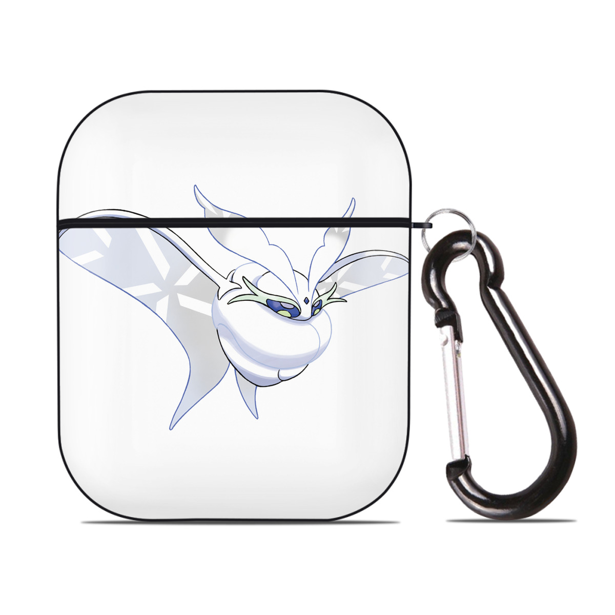 （画像用） ポケットモンスター Pokémon AirPods 第2世代保護ケース ハードシェル ブラック 耐衝撃・防指紋・カラビナ付き