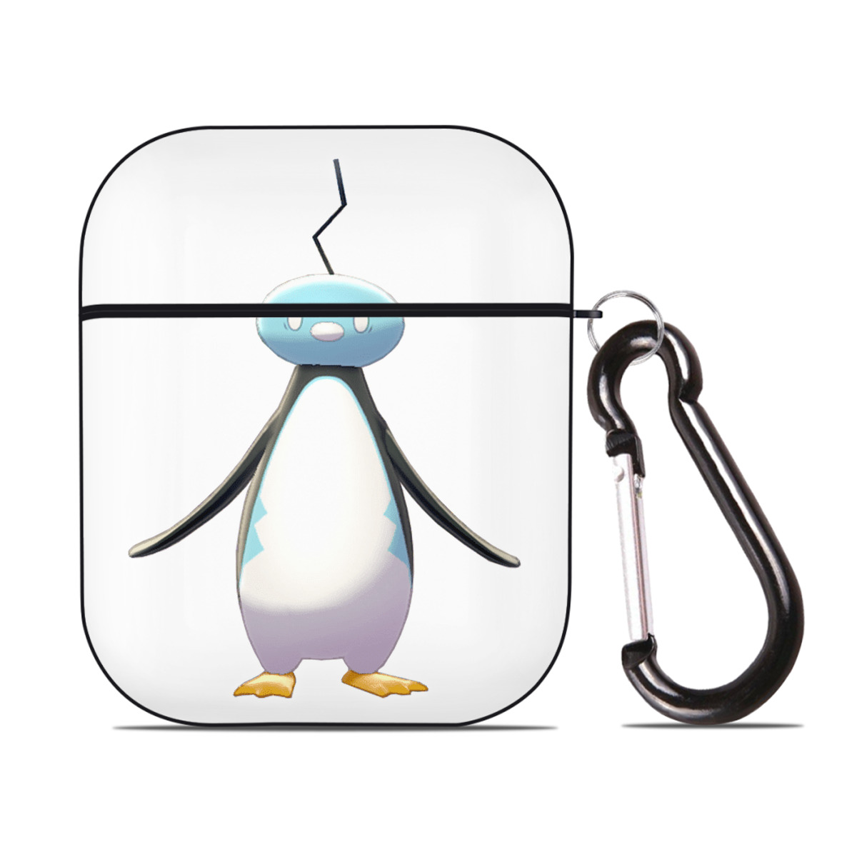 （画像用） ポケットモンスター Pokémon AirPods 第2世代保護ケース ハードシェル ブラック 耐衝撃・防指紋・カラビナ付き