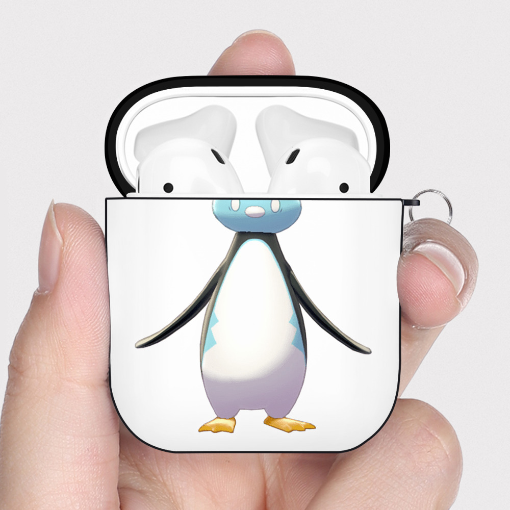 （画像用） ポケットモンスター Pokémon AirPods 第2世代保護ケース ハードシェル ブラック 耐衝撃・防指紋・カラビナ付き