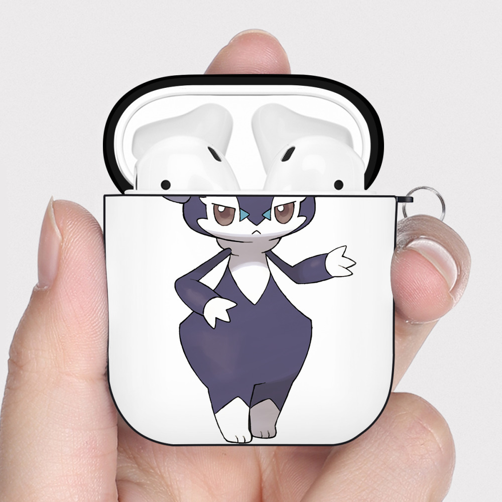 （画像用） ポケットモンスター Pokémon AirPods 第2世代保護ケース ハードシェル ブラック 耐衝撃・防指紋・カラビナ付き