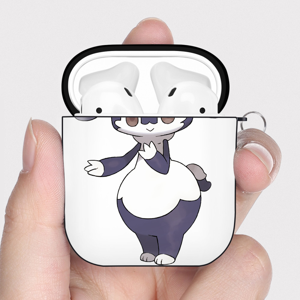 （画像用） ポケットモンスター Pokémon AirPods 第2世代保護ケース ハードシェル ブラック 耐衝撃・防指紋・カラビナ付き