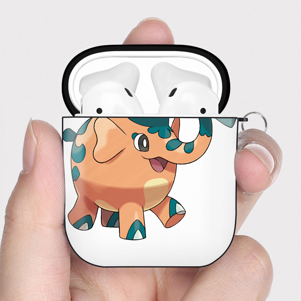 （画像用） ポケットモンスター Pokémon AirPods 第2世代保護ケース ハードシェル ブラック 耐衝撃・防指紋・カラビナ付き