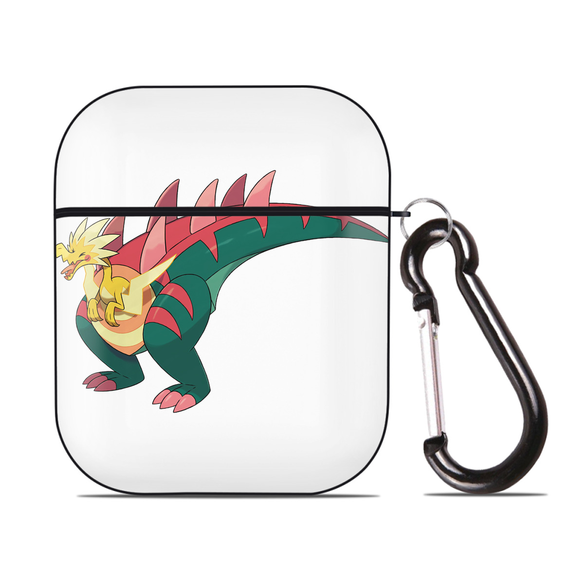 （画像用） ポケットモンスター Pokémon AirPods 第2世代保護ケース ハードシェル ブラック 耐衝撃・防指紋・カラビナ付き