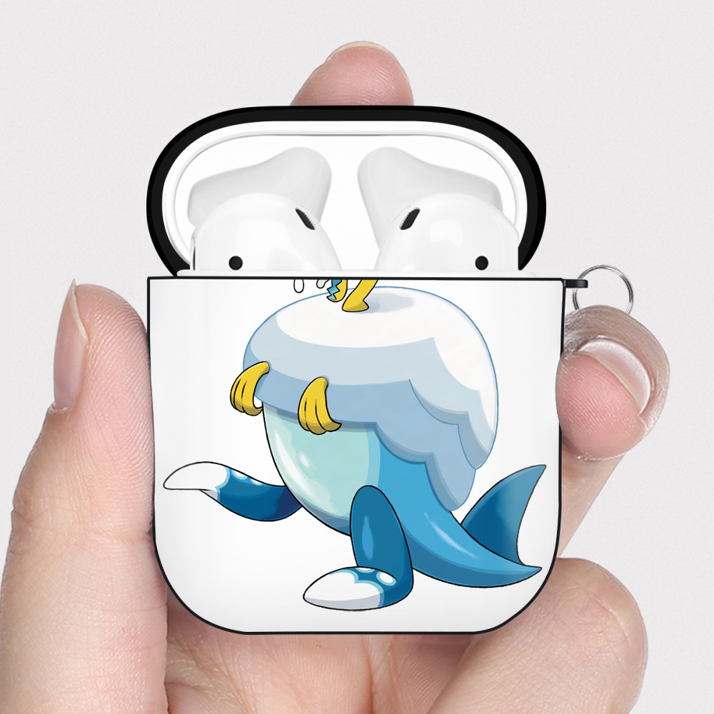 （画像用） ポケットモンスター Pokémon AirPods 第2世代保護ケース ハードシェル ブラック 耐衝撃・防指紋・カラビナ付き
