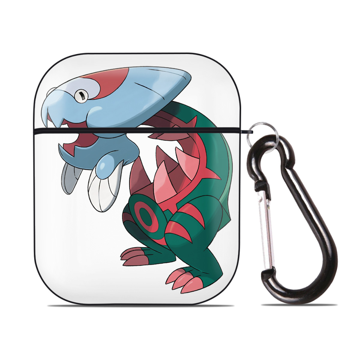 （画像用） ポケットモンスター Pokémon AirPods 第2世代保護ケース ハードシェル ブラック 耐衝撃・防指紋・カラビナ付き