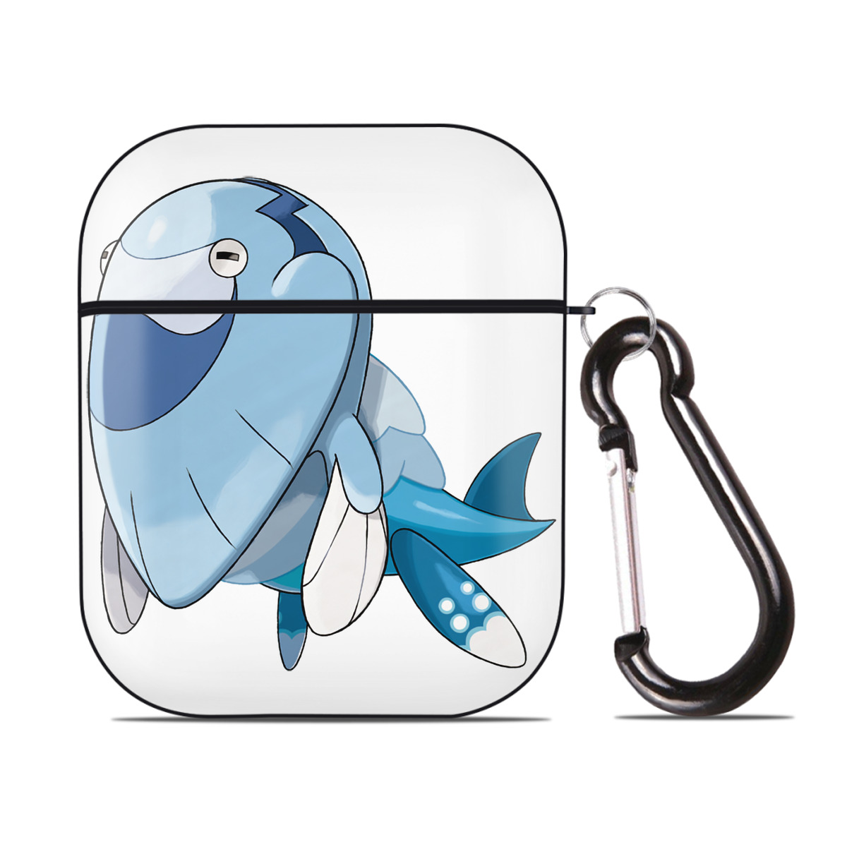 （画像用） ポケットモンスター Pokémon AirPods 第2世代保護ケース ハードシェル ブラック 耐衝撃・防指紋・カラビナ付き