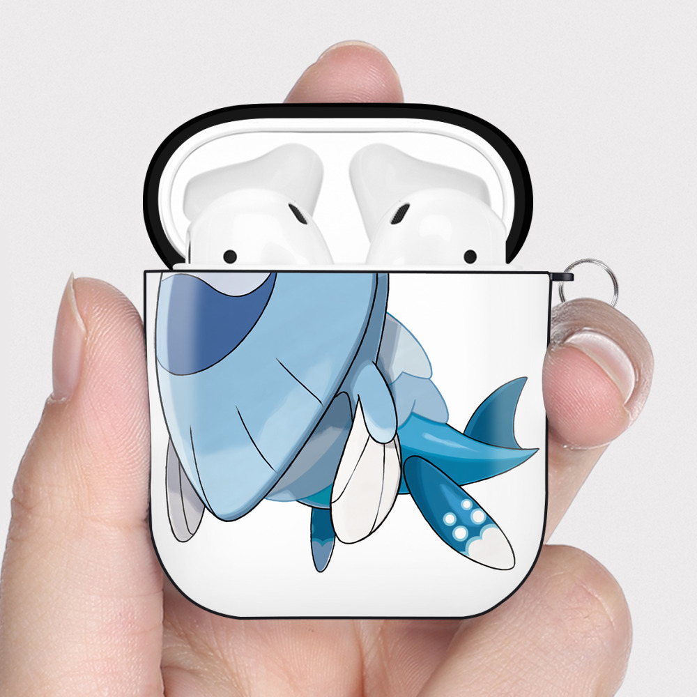 （画像用） ポケットモンスター Pokémon AirPods 第2世代保護ケース ハードシェル ブラック 耐衝撃・防指紋・カラビナ付き