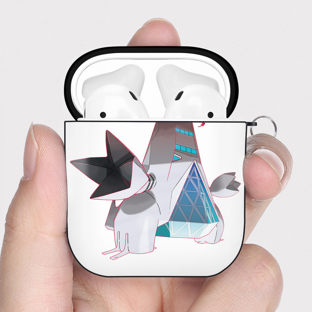 （画像用） ポケットモンスター Pokémon AirPods 第2世代保護ケース ハードシェル ブラック 耐衝撃・防指紋・カラビナ付き