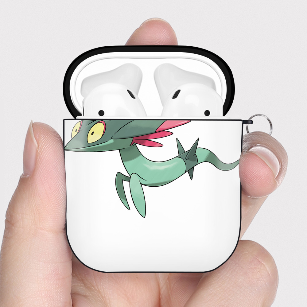 （画像用） ポケットモンスター Pokémon AirPods 第2世代保護ケース ハードシェル ブラック 耐衝撃・防指紋・カラビナ付き