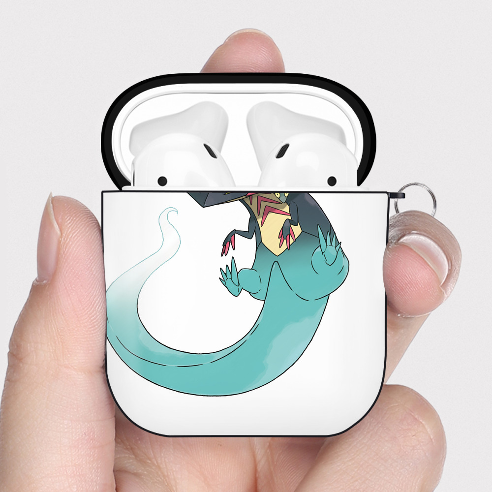 （画像用） ポケットモンスター Pokémon AirPods 第2世代保護ケース ハードシェル ブラック 耐衝撃・防指紋・カラビナ付き