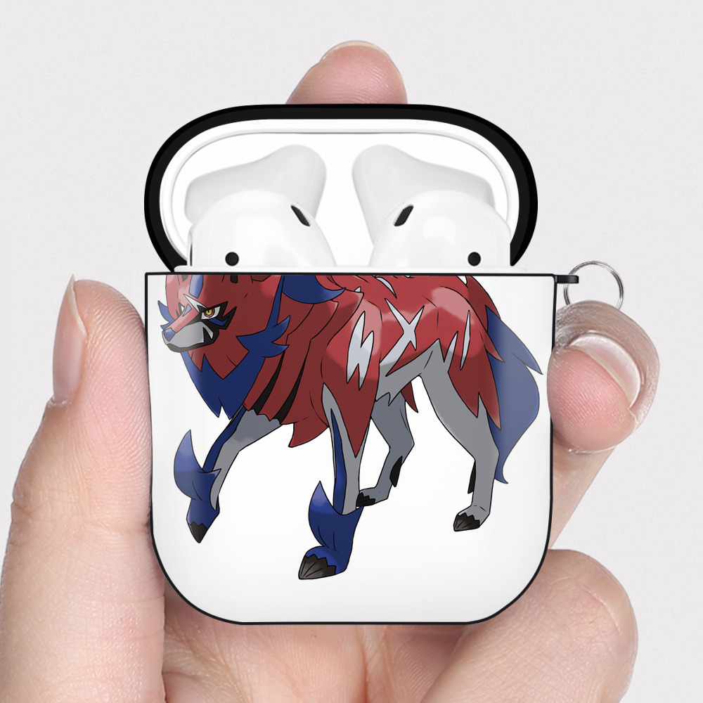 （画像用） ポケットモンスター Pokémon AirPods 第2世代保護ケース ハードシェル ブラック 耐衝撃・防指紋・カラビナ付き