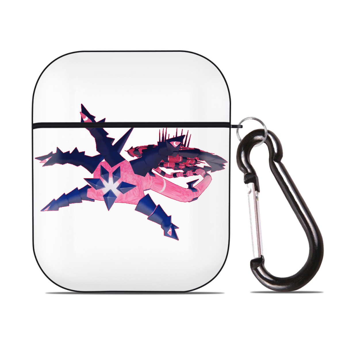 （画像用） ポケットモンスター Pokémon AirPods 第2世代保護ケース ハードシェル ブラック 耐衝撃・防指紋・カラビナ付き