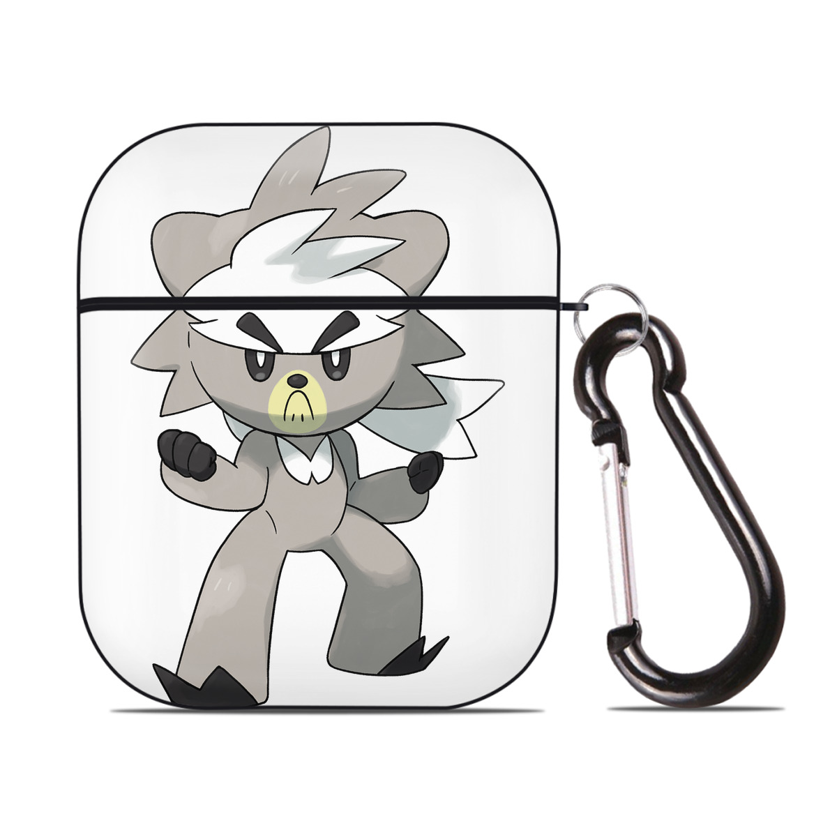 （画像用） ポケットモンスター Pokémon AirPods 第2世代保護ケース ハードシェル ブラック 耐衝撃・防指紋・カラビナ付き