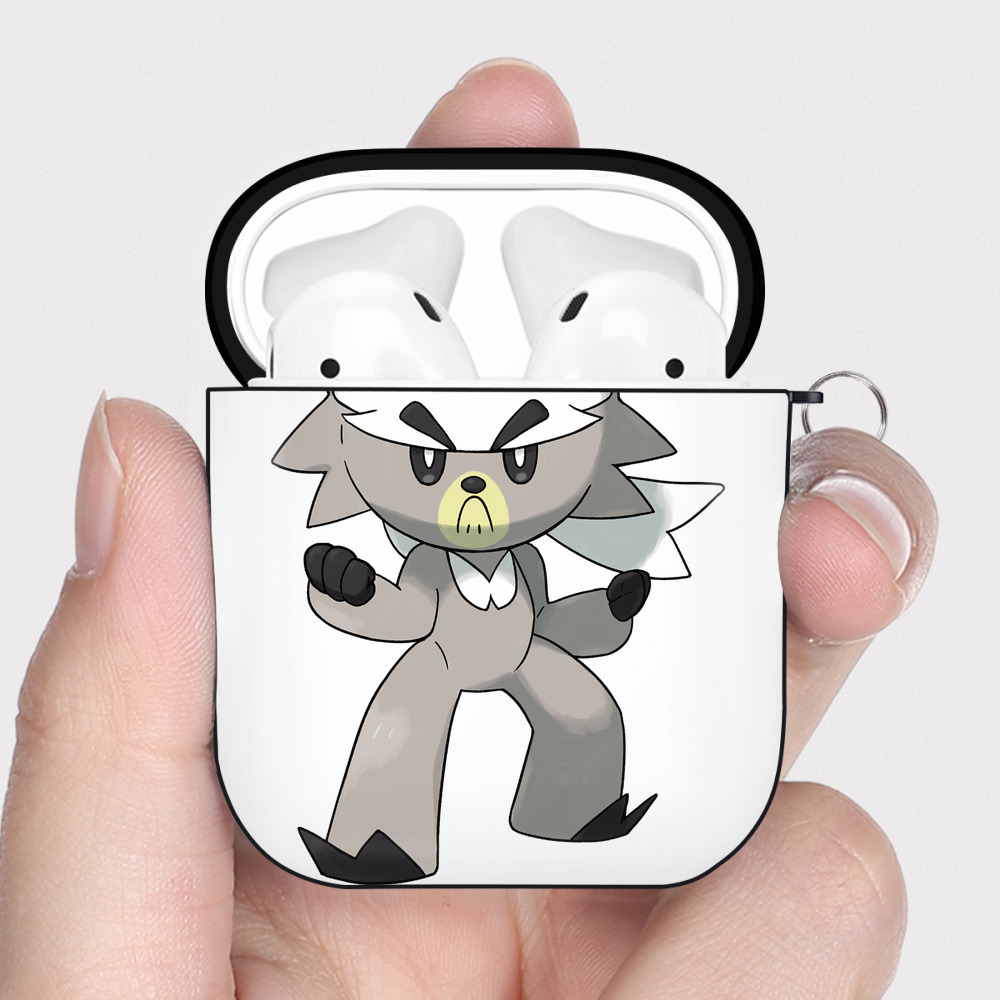 （画像用） ポケットモンスター Pokémon AirPods 第2世代保護ケース ハードシェル ブラック 耐衝撃・防指紋・カラビナ付き
