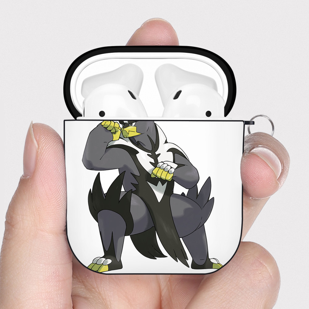 （画像用） ポケットモンスター Pokémon AirPods 第2世代保護ケース ハードシェル ブラック 耐衝撃・防指紋・カラビナ付き
