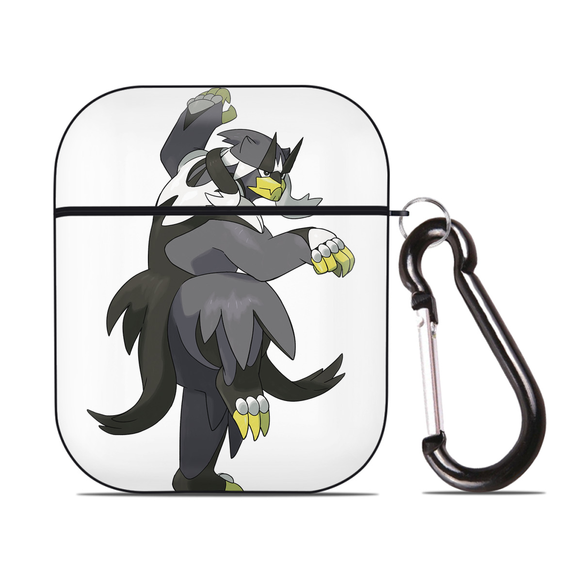 （画像用） ポケットモンスター Pokémon AirPods 第2世代保護ケース ハードシェル ブラック 耐衝撃・防指紋・カラビナ付き