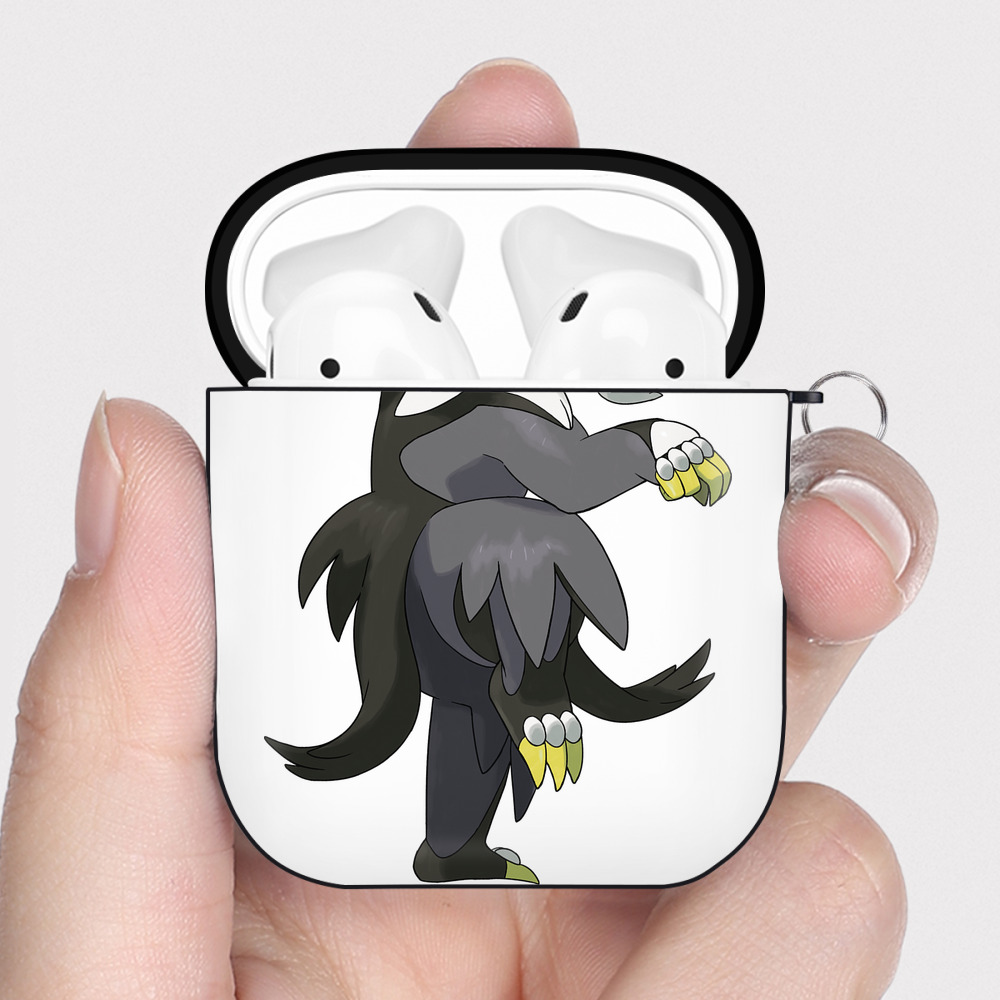 （画像用） ポケットモンスター Pokémon AirPods 第2世代保護ケース ハードシェル ブラック 耐衝撃・防指紋・カラビナ付き