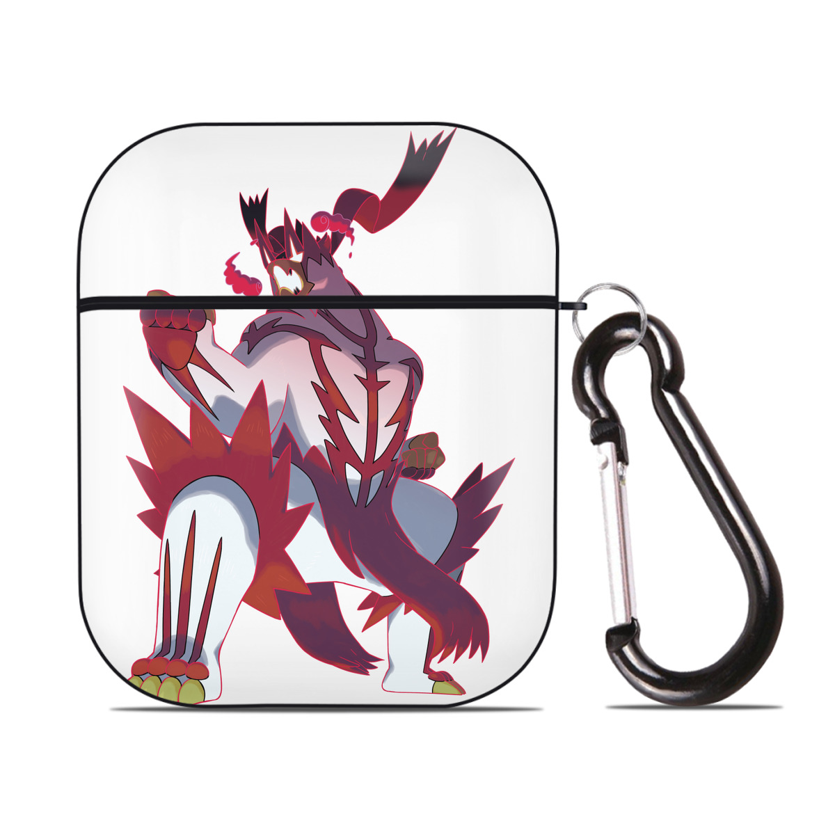 （画像用） ポケットモンスター Pokémon AirPods 第2世代保護ケース ハードシェル ブラック 耐衝撃・防指紋・カラビナ付き