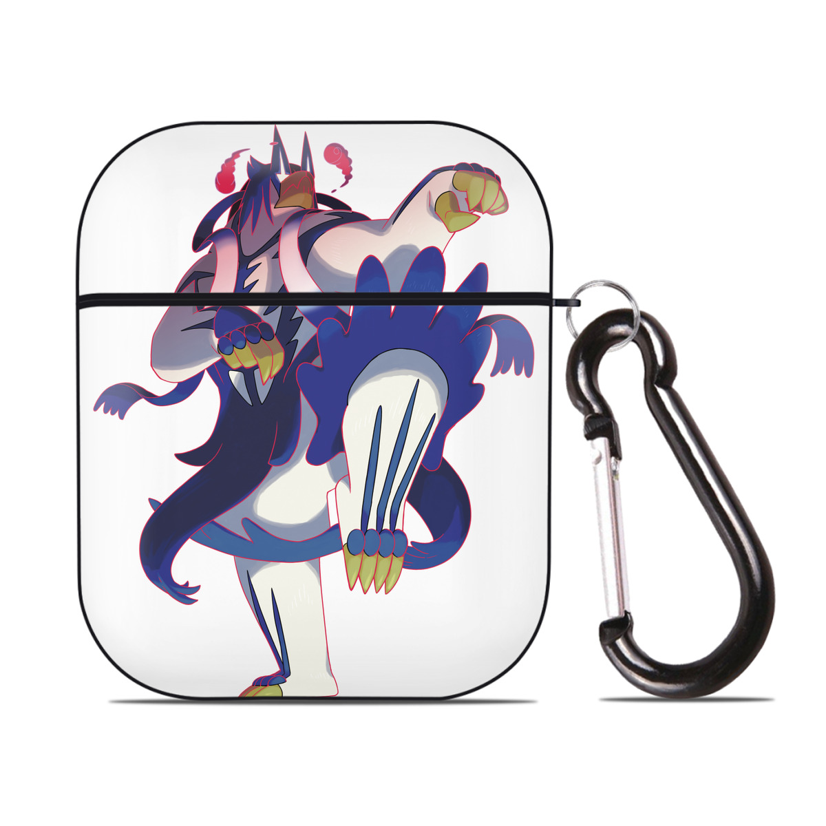 （画像用） ポケットモンスター Pokémon AirPods 第2世代保護ケース ハードシェル ブラック 耐衝撃・防指紋・カラビナ付き