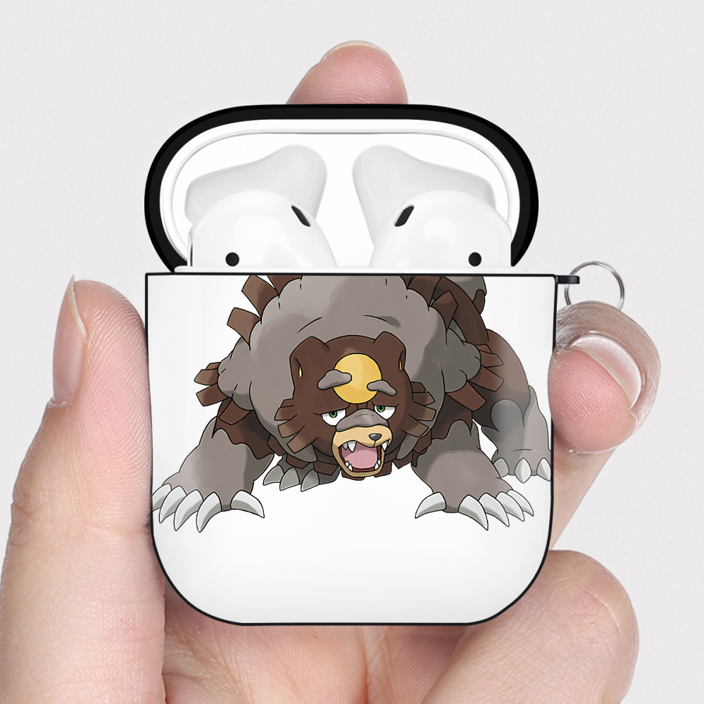（画像用） ポケットモンスター Pokémon AirPods 第2世代保護ケース ハードシェル ブラック 耐衝撃・防指紋・カラビナ付き