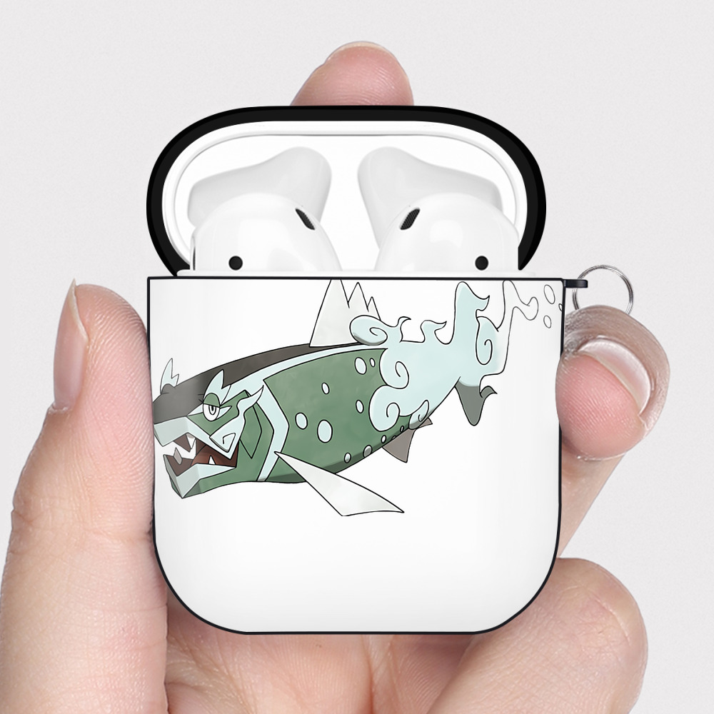 （画像用） ポケットモンスター Pokémon AirPods 第2世代保護ケース ハードシェル ブラック 耐衝撃・防指紋・カラビナ付き