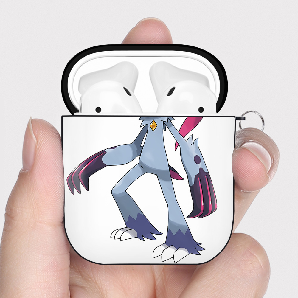 （画像用） ポケットモンスター Pokémon AirPods 第2世代保護ケース ハードシェル ブラック 耐衝撃・防指紋・カラビナ付き
