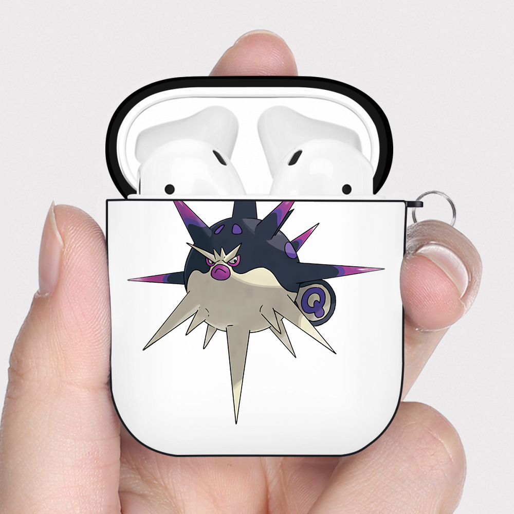 （画像用） ポケットモンスター Pokémon AirPods 第2世代保護ケース ハードシェル ブラック 耐衝撃・防指紋・カラビナ付き