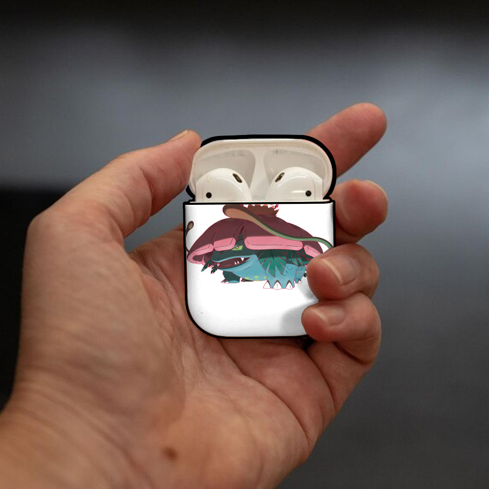 ポケットモンスター Pokémon AirPods 第2世代保護ケース ハードシェル ブラック 耐衝撃・防指紋・カラビナ付き