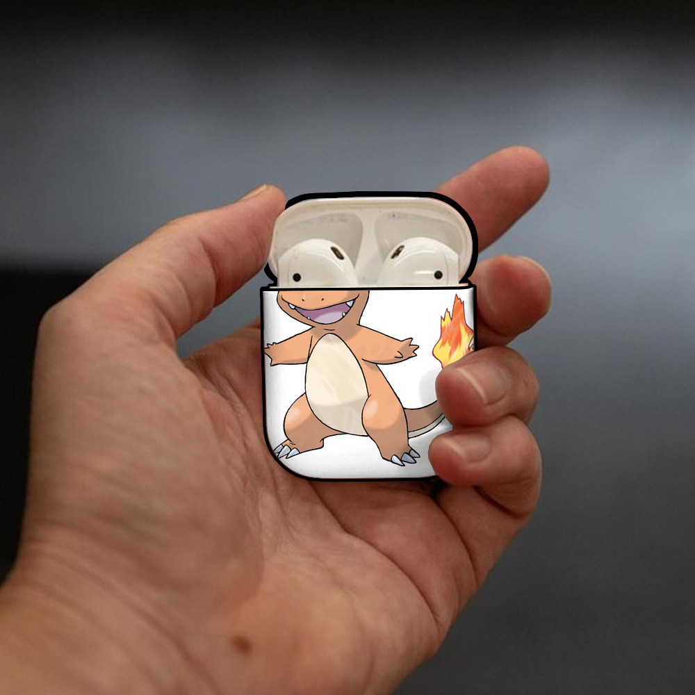 ポケットモンスター Pokémon AirPods 第2世代保護ケース ハードシェル ブラック 耐衝撃・防指紋・カラビナ付き