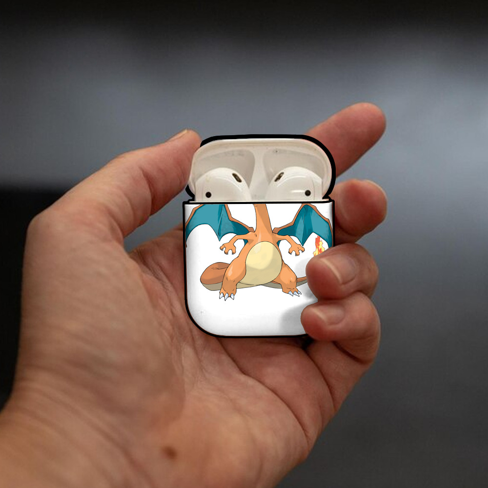 ポケットモンスター Pokémon AirPods 第2世代保護ケース ハードシェル ブラック 耐衝撃・防指紋・カラビナ付き