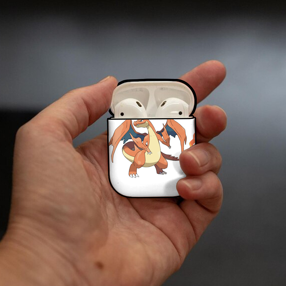 ポケットモンスター Pokémon AirPods 第2世代保護ケース ハードシェル ブラック 耐衝撃・防指紋・カラビナ付き