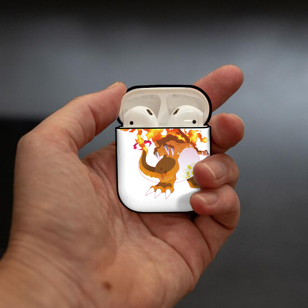 ポケットモンスター Pokémon AirPods 第2世代保護ケース ハードシェル ブラック 耐衝撃・防指紋・カラビナ付き