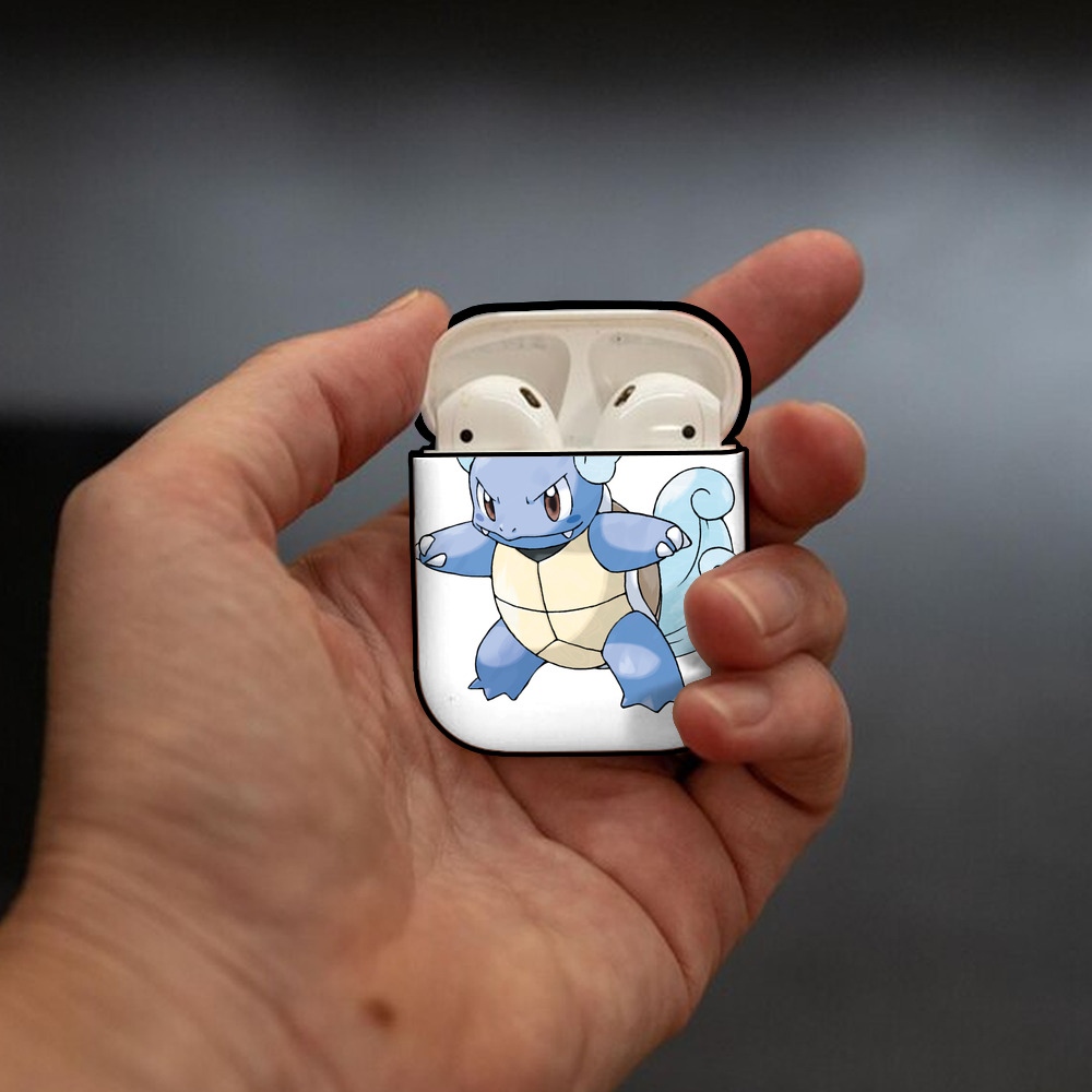 ポケットモンスター Pokémon AirPods 第2世代保護ケース ハードシェル ブラック 耐衝撃・防指紋・カラビナ付き