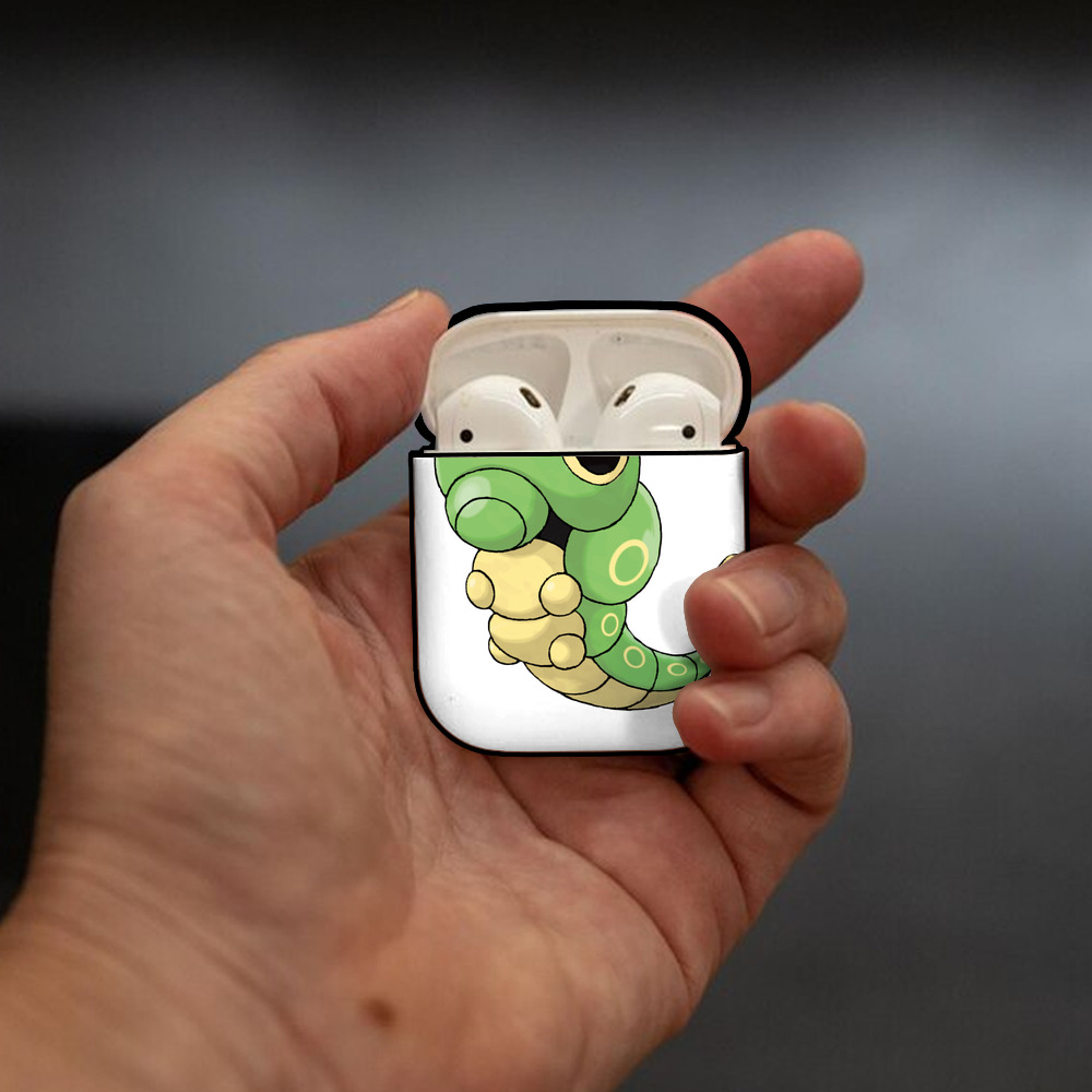 ポケットモンスター Pokémon AirPods 第2世代保護ケース ハードシェル ブラック 耐衝撃・防指紋・カラビナ付き
