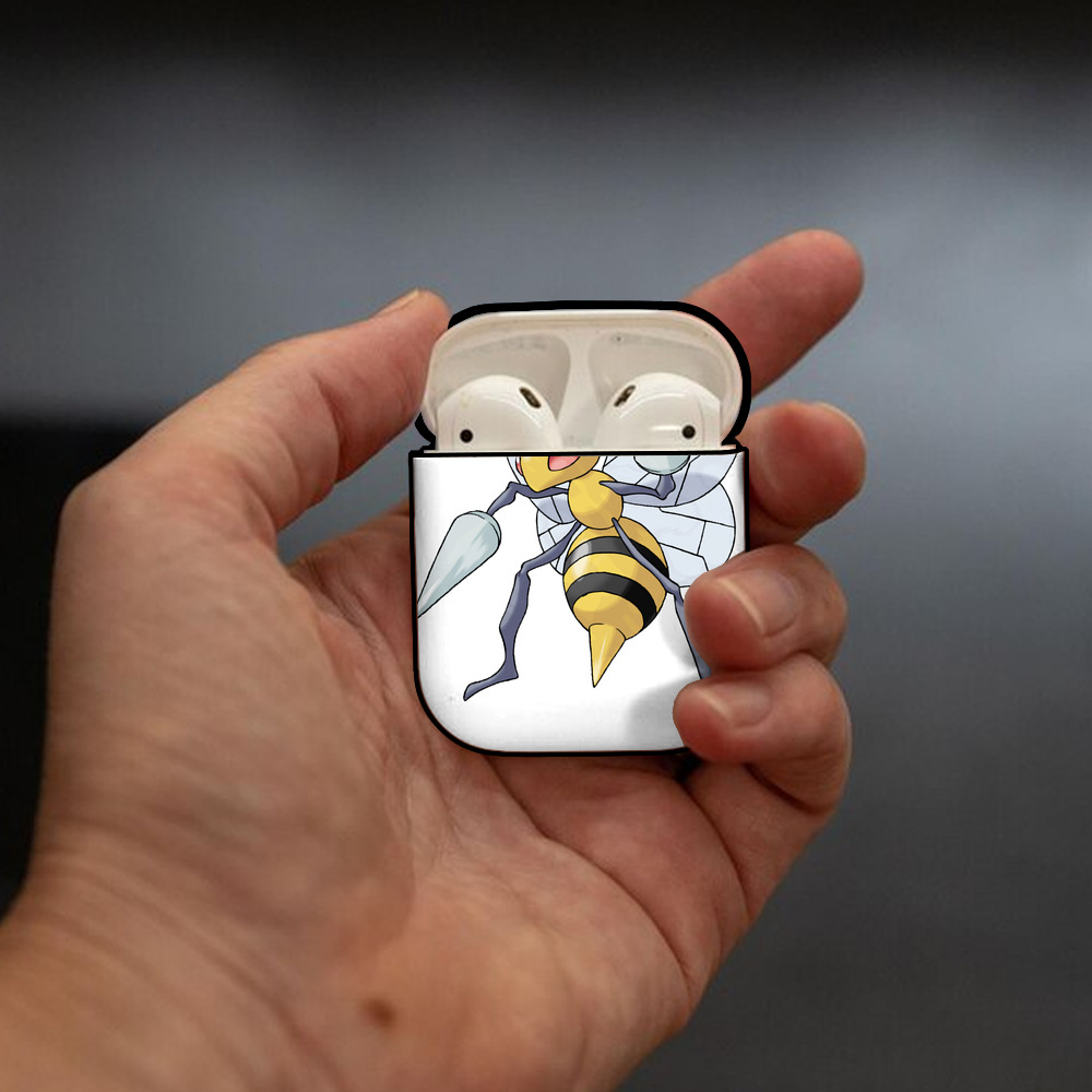 ポケットモンスター Pokémon AirPods 第2世代保護ケース ハードシェル ブラック 耐衝撃・防指紋・カラビナ付き